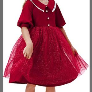 Scarlet Vintage Red Bridesmaid Birthday Party Petti Dress Mesh Tutu Girls sz 14